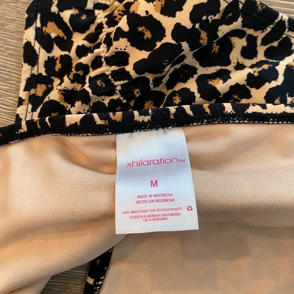 Xhilaration Leopard Cheetah 2 Piece Push Up Halter Bikini & Cheeky Bottoms - Picture 7 of 8